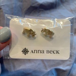 Anna Beck gold elephant earrings